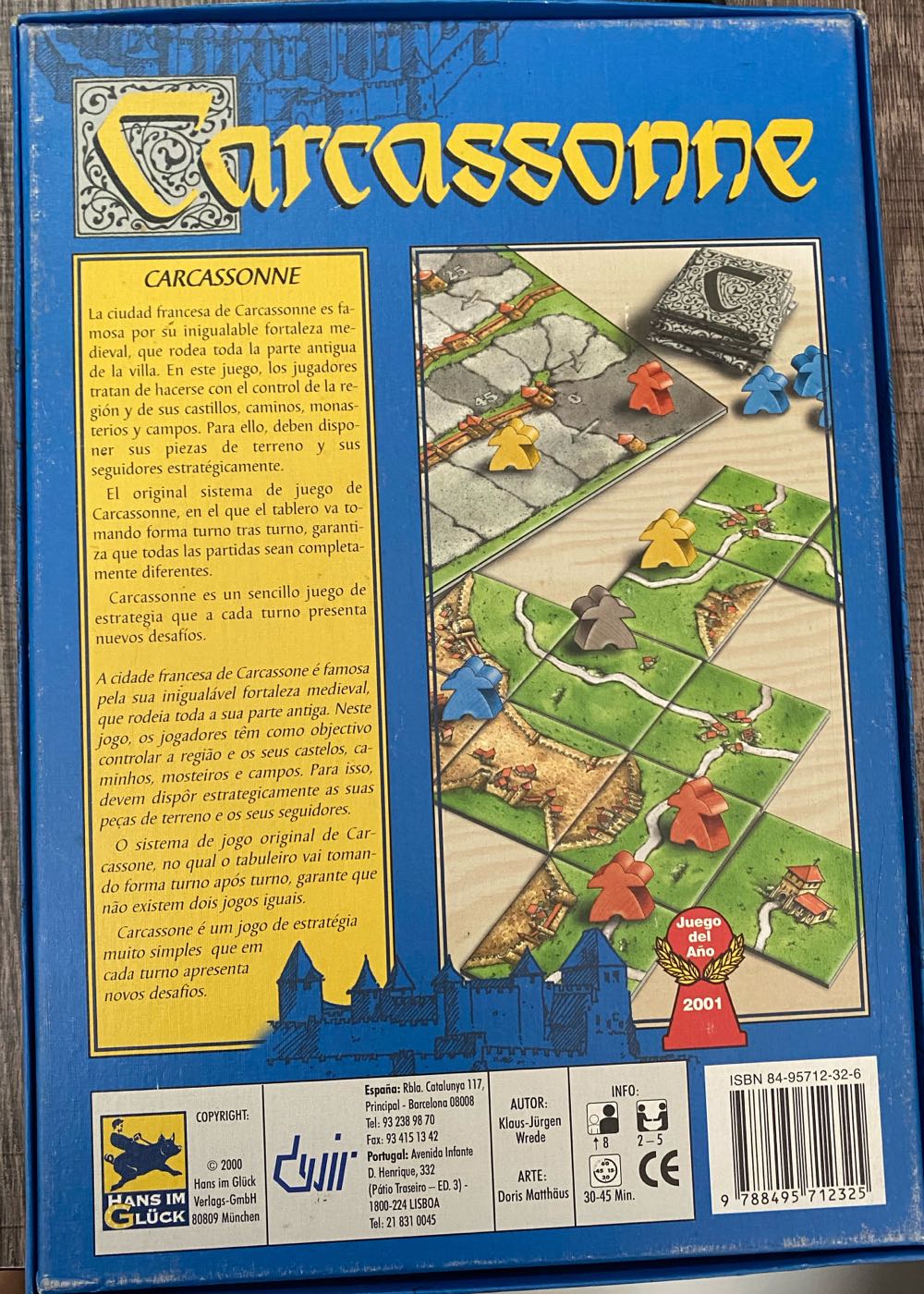 Carcassonne Board Game Strategy Of The French City New Sealed  board game collectible [Barcode 9788495712325] - Main Image 2