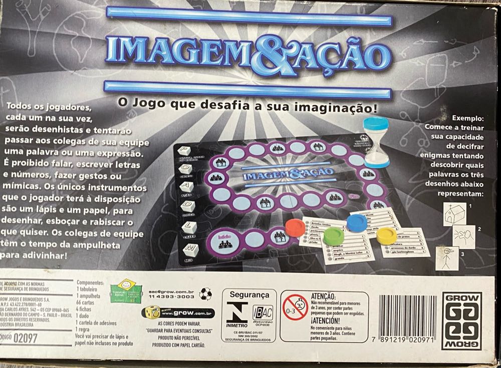 Jogo De Tabuleiro Imagem & Acao | Mercado Livre  board game collectible [Barcode 7891219020971] - Main Image 2