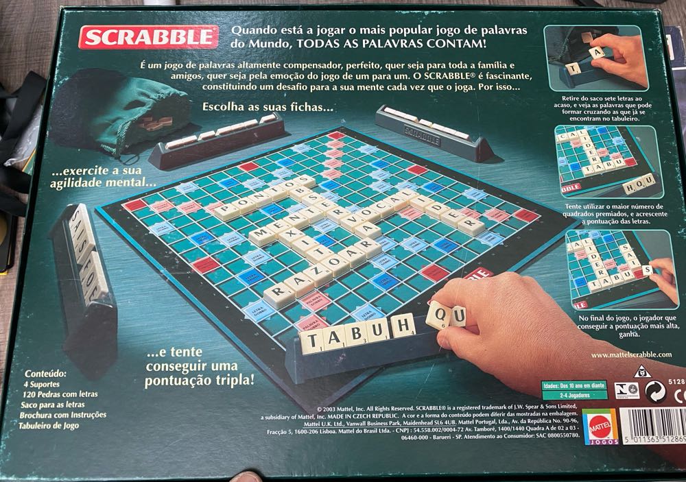 Mattel Scrabble Original Portugues Kidits  board game collectible [Barcode 5011363512869] - Main Image 2