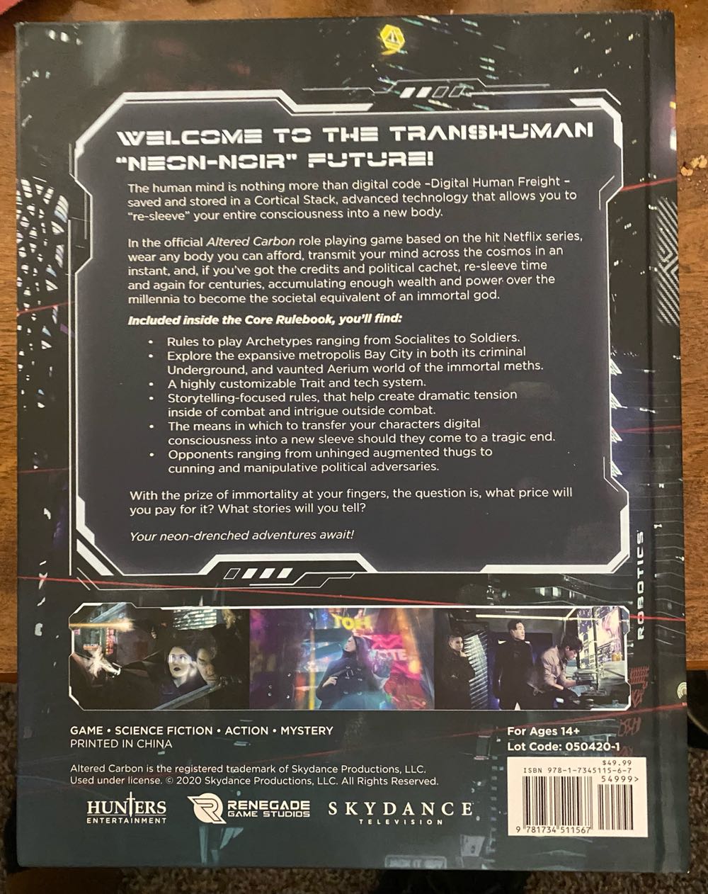 Altered Carbon: The Role Playing Game  (3+) board game collectible - Main Image 4