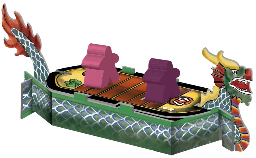 Dragon Boats of the Four Seas  (2-4) board game collectible [Barcode 843495100578] - Main Image 3
