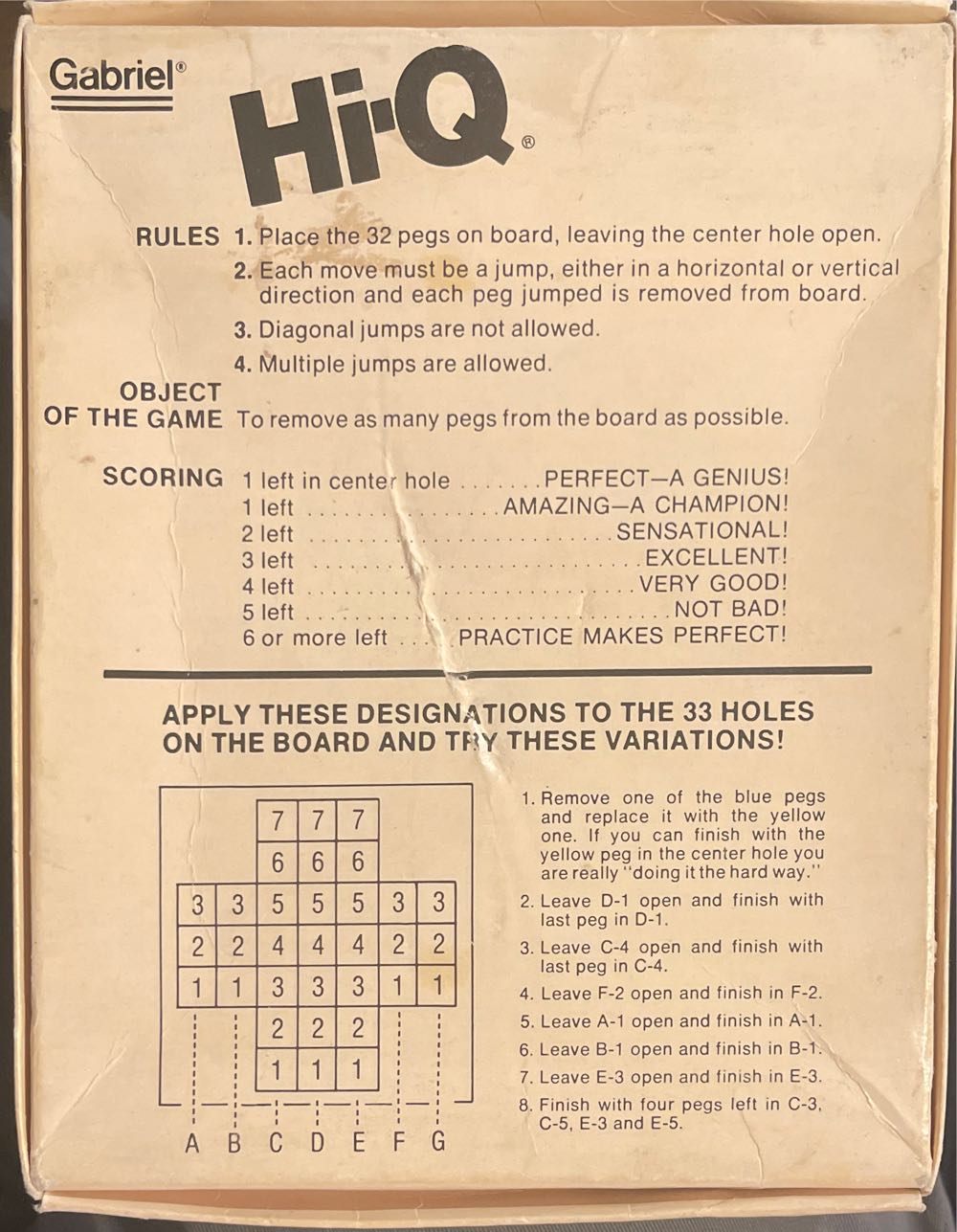 Hi-Q  (1) board game collectible - Main Image 2