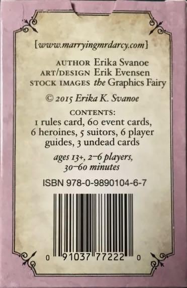 Marrying Mr. Darcy: Emma Expansion  (2-6) board game collectible [Barcode 091037772220] - Main Image 2