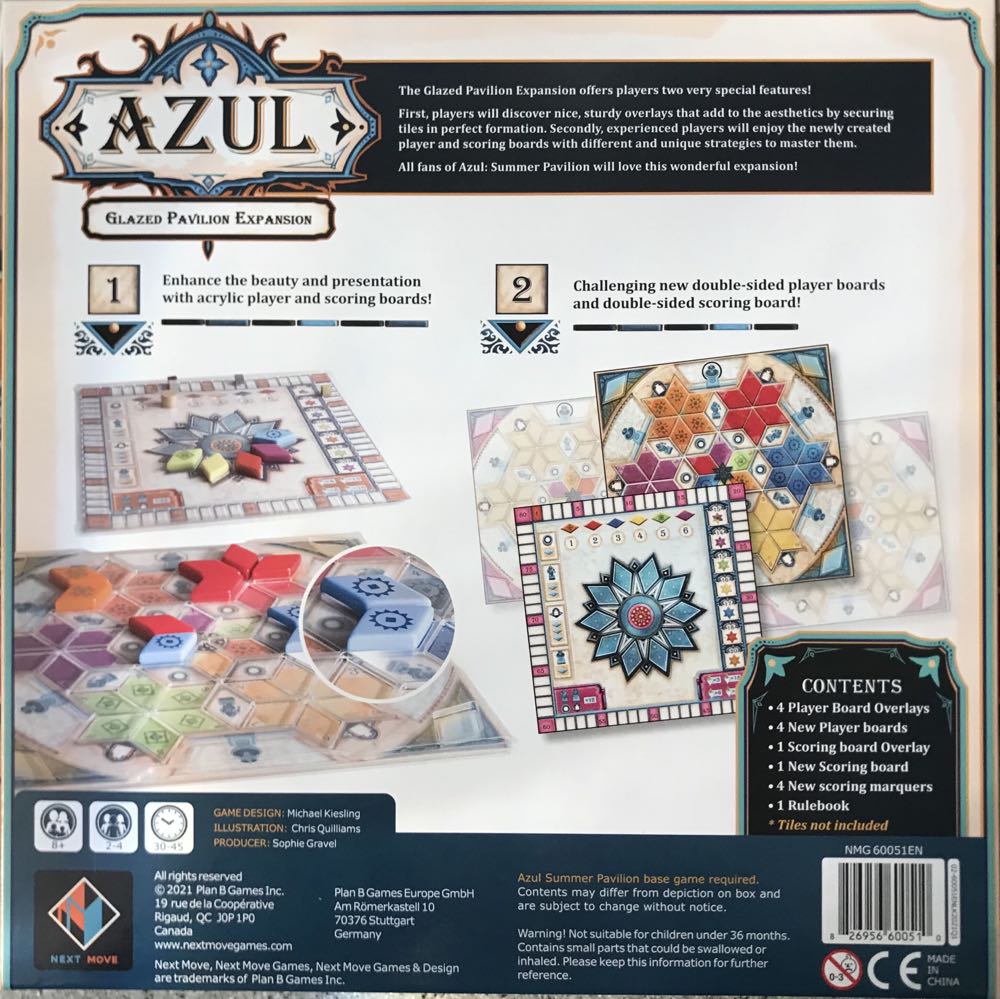 Azul Summer Pavilion: Glazed Pavilion  (2-4) board game collectible [Barcode 826956600510] - Main Image 2