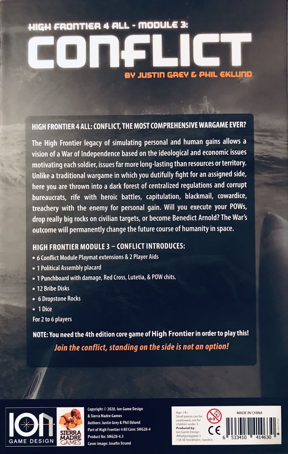 High Frontier 4 All: Module 3 - Conflict  (1-6) board game collectible [Barcode 6533410414630] - Main Image 2