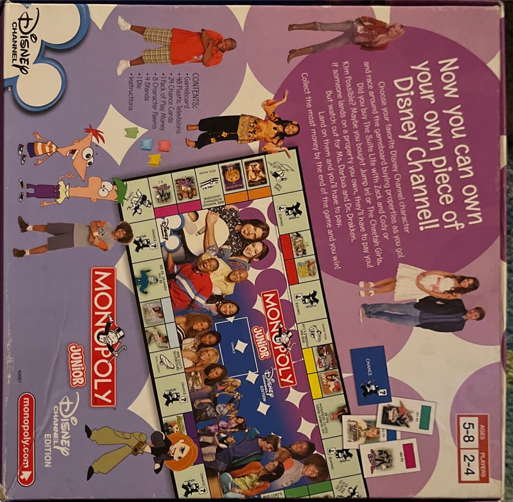 Monopoly Junior Disney Channel  (2-4) board game collectible [Barcode 653569236078] - Main Image 2