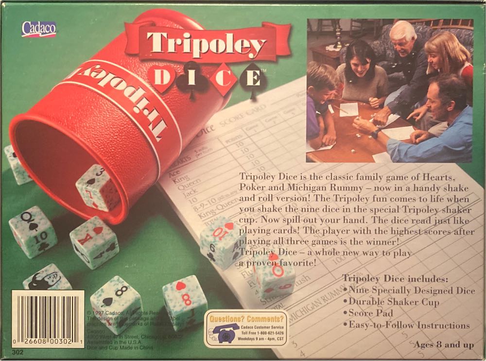Tripoley Dice  (2 or More) board game collectible - Main Image 2