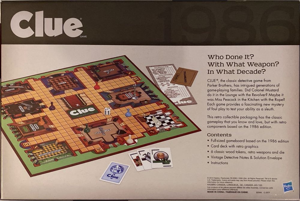 Clue: Retro Series 1986 Edition  (3 to 6) board game collectible - Main Image 2