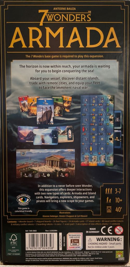 7 Wonders: Armada  (3-7) board game collectible [Barcode 5425016924358] - Main Image 2