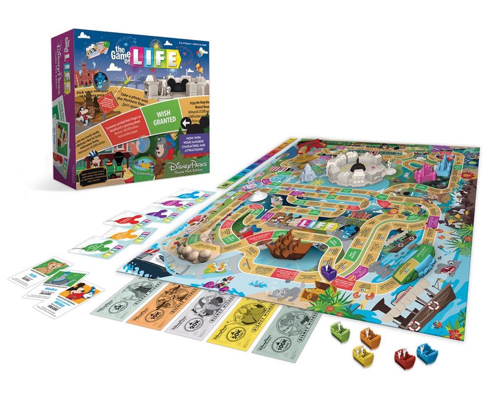 The GAME of LIFE®: DISNEY THEME PARKS Edition  (2-4) board game collectible [Barcode 400926963302] - Main Image 2