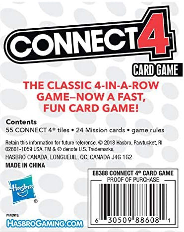 Connect 4: Card Game  (2-4 (2,3,4)) board game collectible [Barcode 630509886081] - Main Image 2