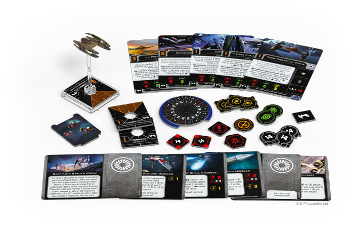 Star Wars X-Wing: Vulture-class Droid Fighter  board game collectible [Barcode 841333107277] - Main Image 2