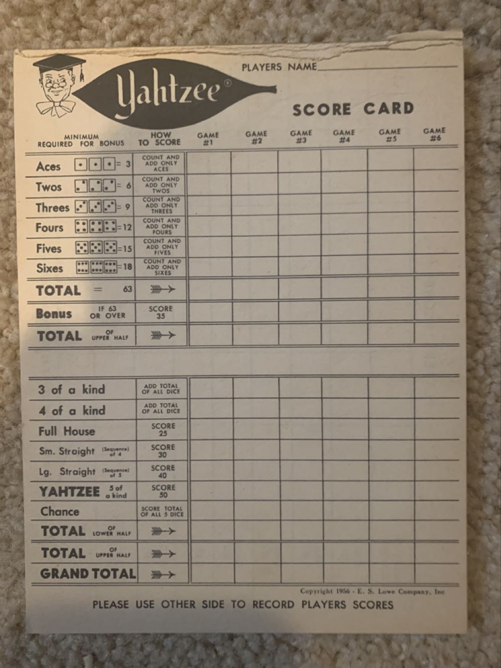 Yahtzee   (1+) board game collectible - Main Image 2