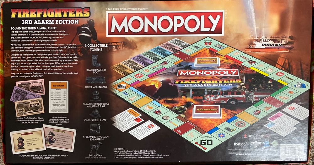 Monopoly Firefighters 3rd Alarm  (2-6) board game collectible [Barcode 700304151667] - Main Image 2