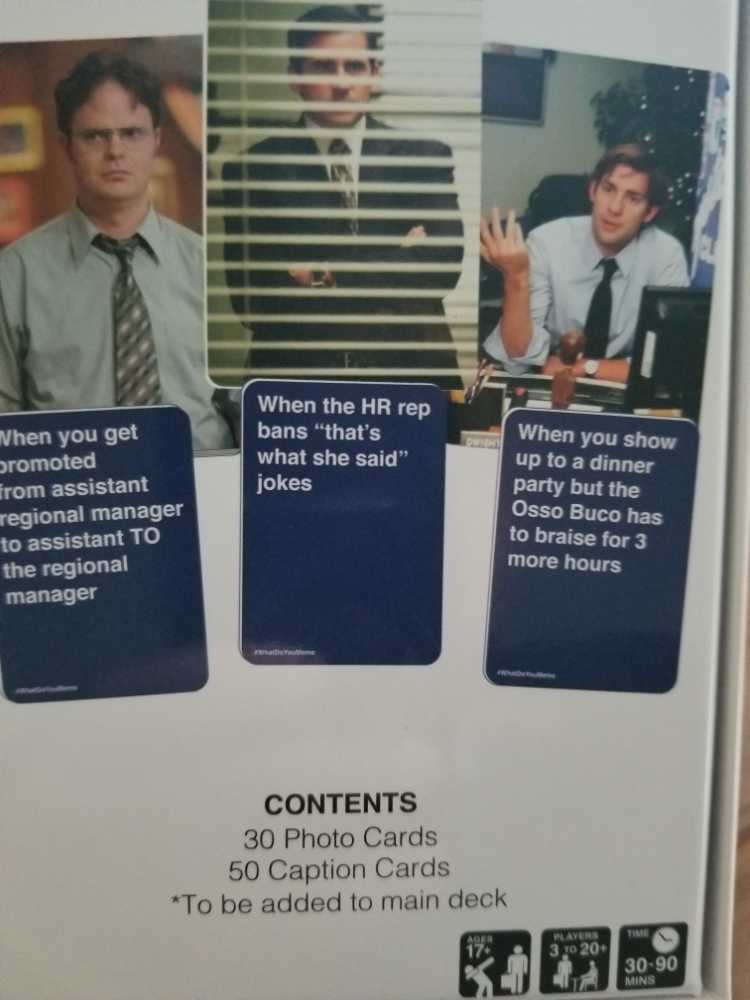 What Do You Meme? The Office Expansion Pack  (2) board game collectible [Barcode 810816030494] - Main Image 2