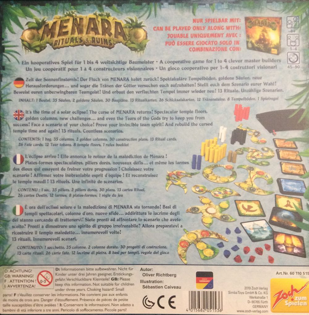 Menara: Rituals And Ruins  (1-4) board game collectible [Barcode 4015682051536] - Main Image 2