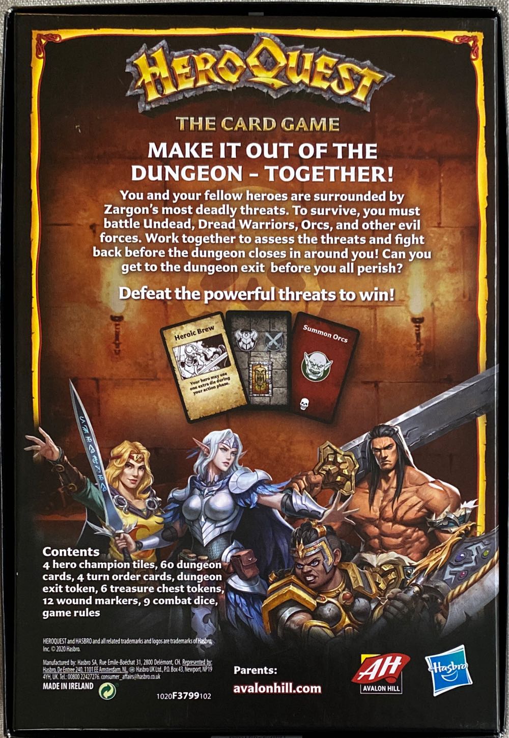 HeroQuest Card Game  (2-4) board game collectible [Barcode 5010993897957] - Main Image 2