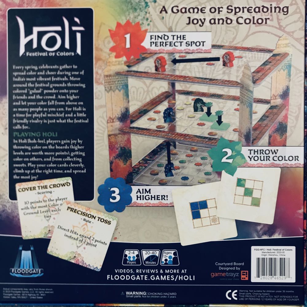 Holi, Festival Of Color  (2-4) board game collectible [Barcode 728028465297] - Main Image 2