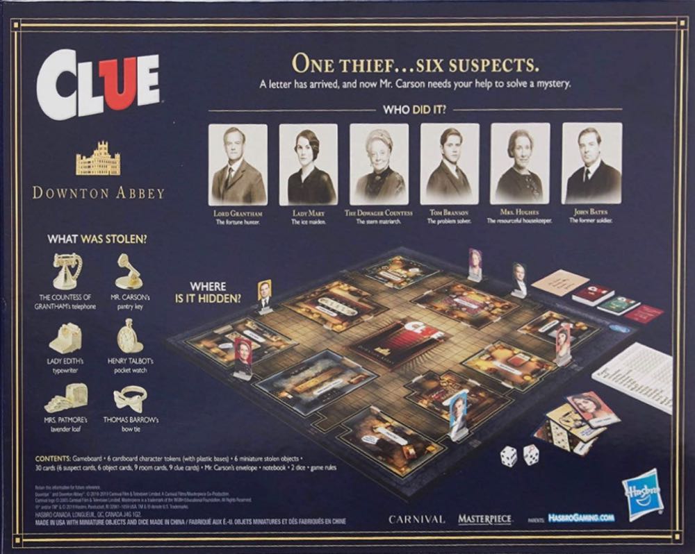 Clue: Downton Abbey  (2-6) board game collectible [Barcode 630509898459] - Main Image 2