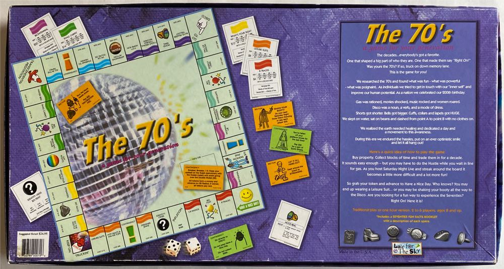 Opoly: The 70’s  (2-6) board game collectible [Barcode 730799000706] - Main Image 2