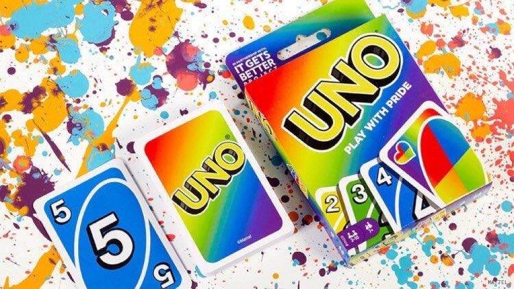 UNO Classic Special: UNO®: PLAY WITH PRIDE Edition  (2-10) board game collectible [Barcode 887961915242] - Main Image 3