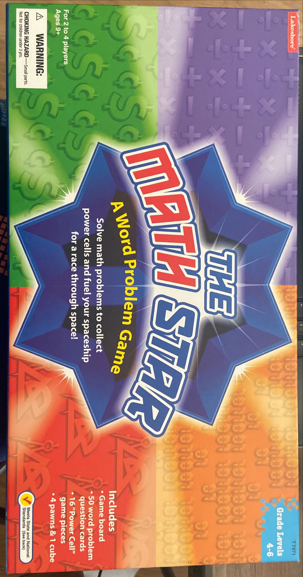 Lakeshore The Math Star Word Problem Game Age 9 And Up  (2-4) board game collectible [Barcode 633682064888] - Main Image 2