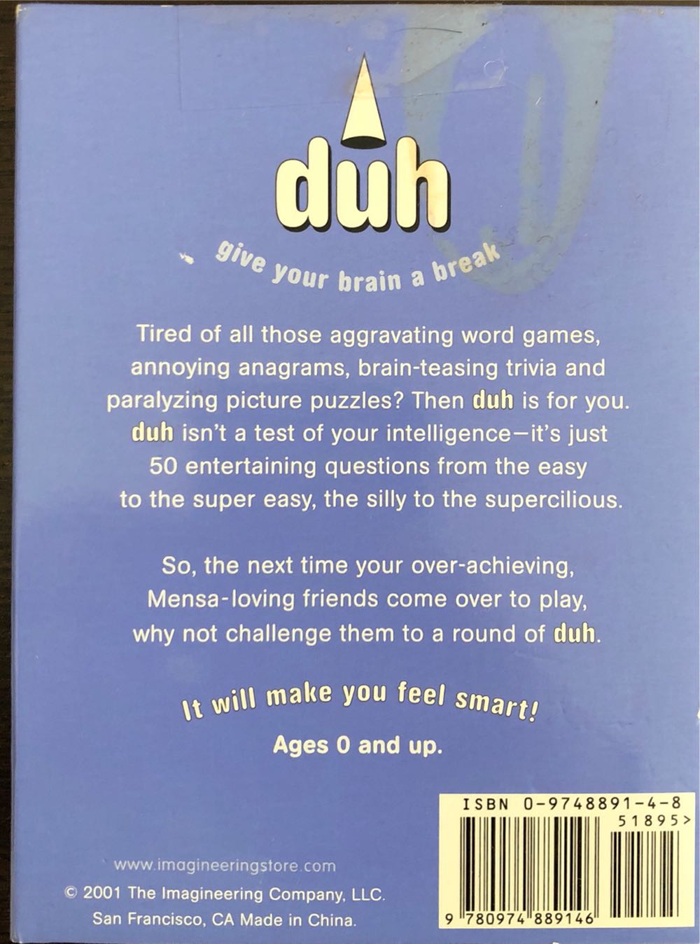 Duh  board game collectible [Barcode 9780974889146] - Main Image 2