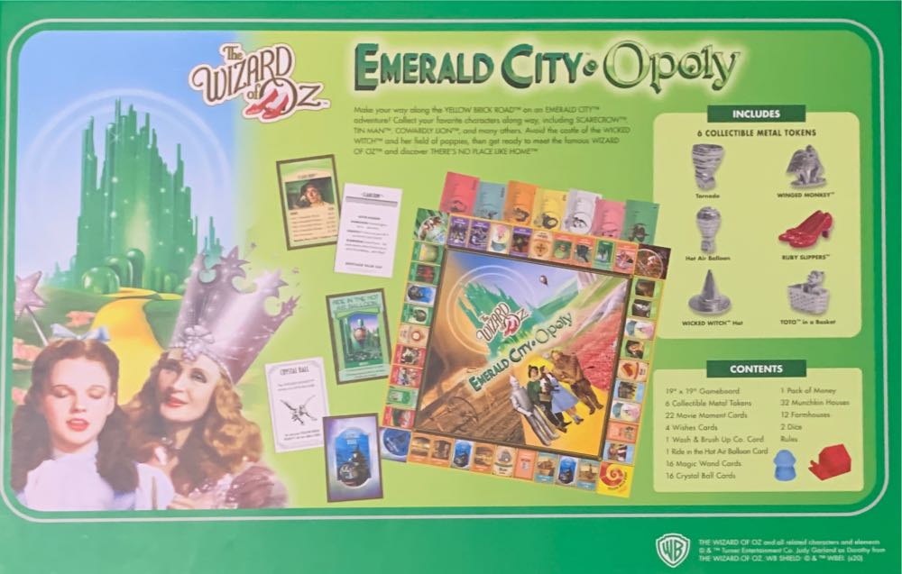 Monopoly - Wizard Of Oz: Emerald City-opoly  (2-6) board game collectible [Barcode 705988417191] - Main Image 2