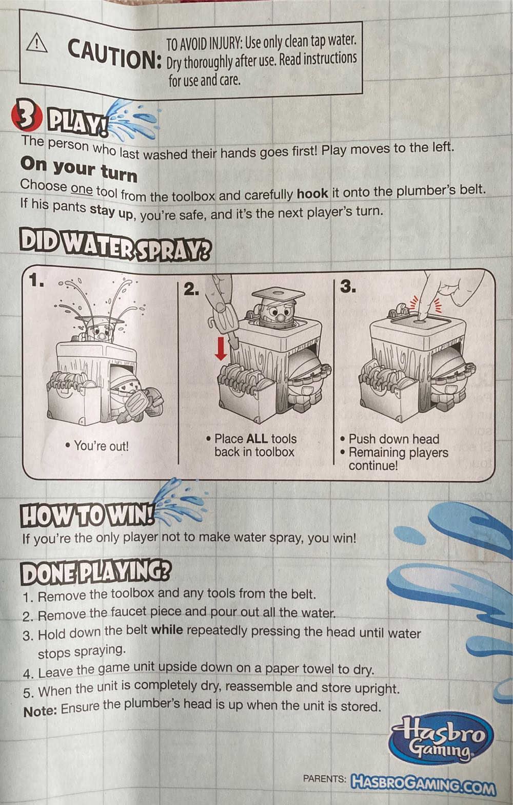 Hasbro Gaming Plumber Pants Game For Kids Ages 4 & Up  board game collectible [Barcode 630509856787] - Main Image 3