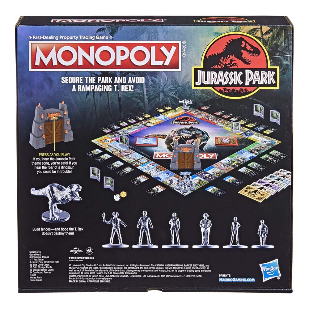 Monopoly - Jurassic Park  (2-6) board game collectible [Barcode 195166113135] - Main Image 2