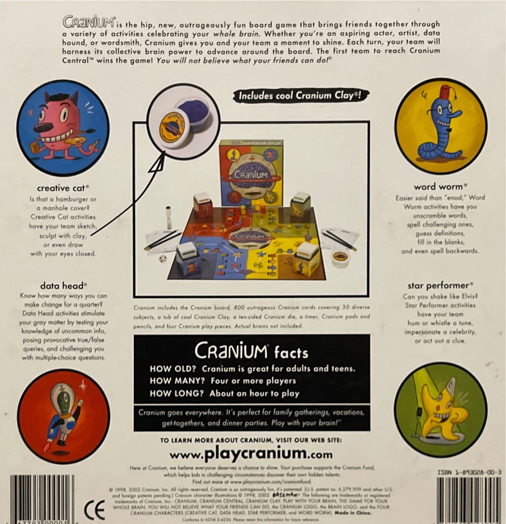 Cranium  (4+) board game collectible [Barcode 667792000016] - Main Image 2