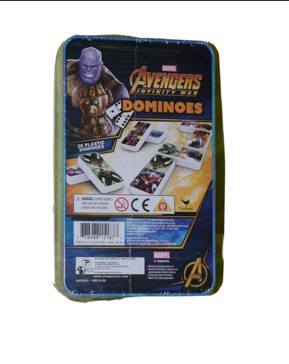 Avengers:Infinity War Dominoes Tin Set New!  (2-4) board game collectible [Barcode 778988151877] - Main Image 2