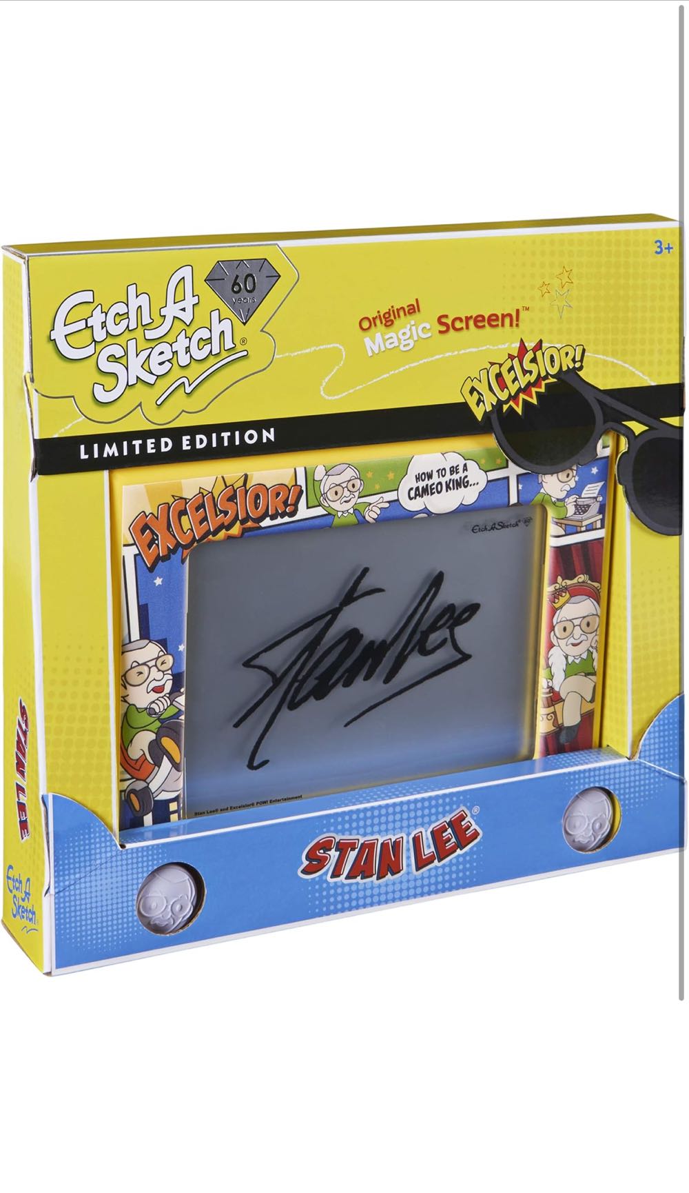 Etch A Sketch Classic Stan Lee Limited-edition Drawing Toy With Magic Screen For Ages 3 And Up  (2) board game collectible [Barcode 778988354193] - Main Image 2