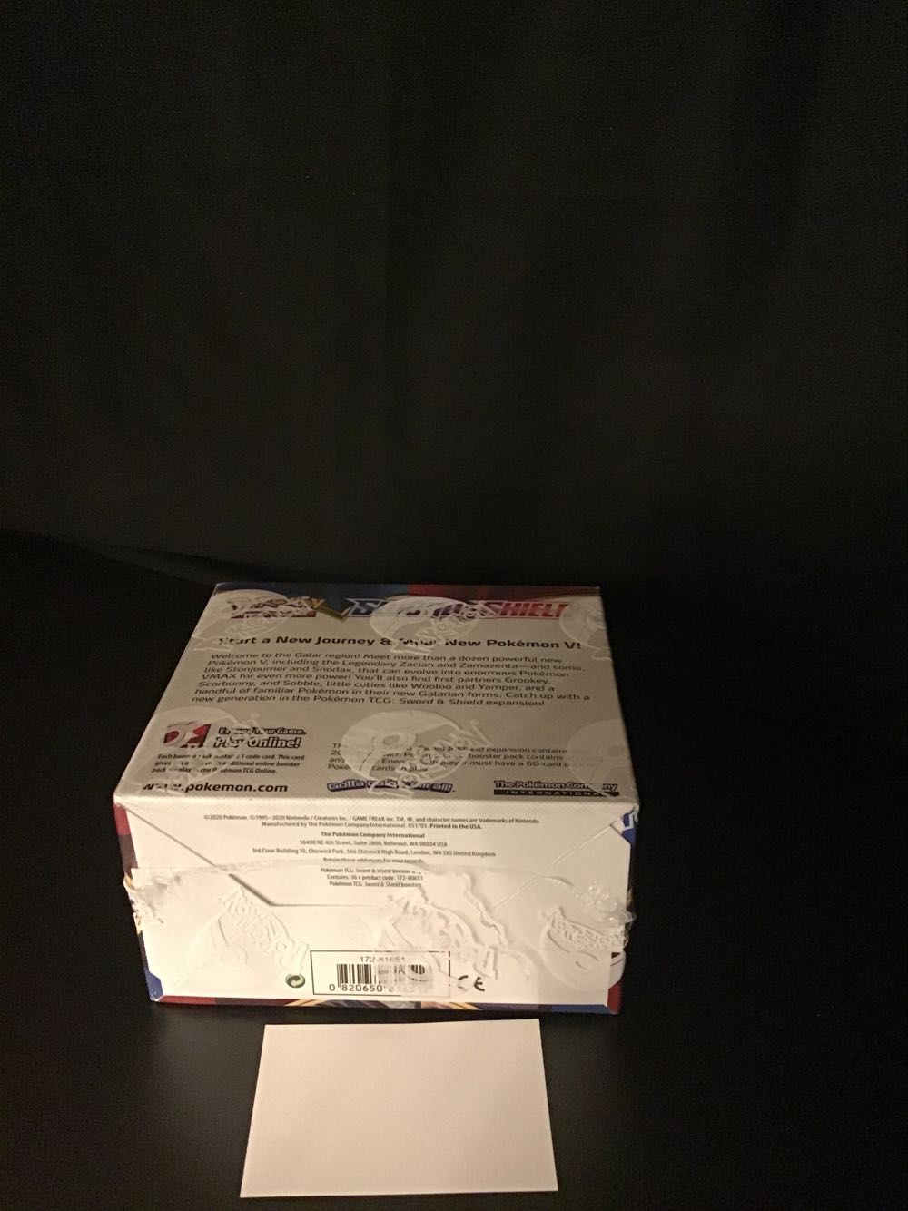 Card Pokemon Sword & Shield Booster Box 36 Booster Packs Pokemon Tcg Sword And Shield Base Set  board game collectible [Barcode 0820650816512] - Main Image 3