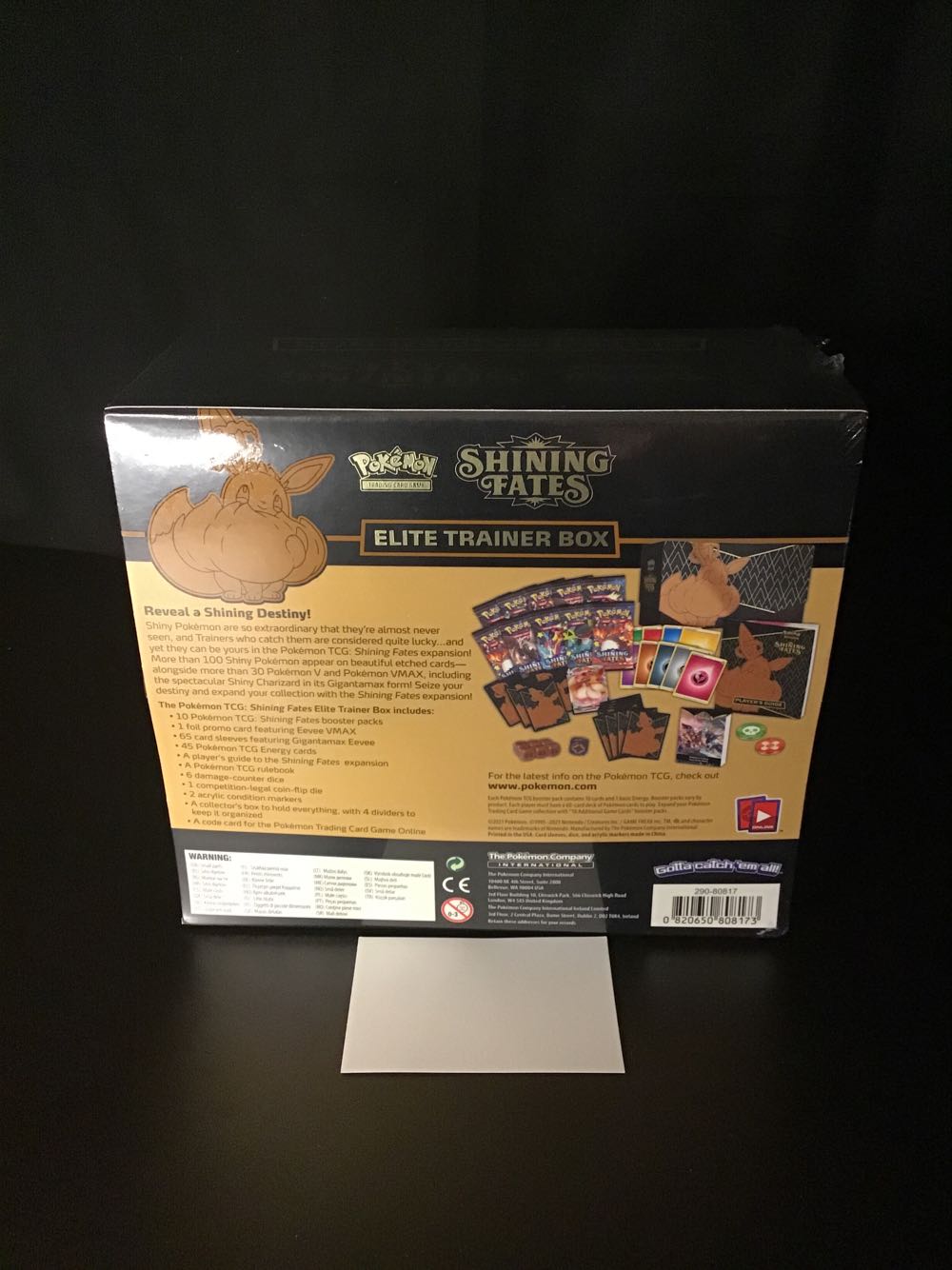 SWSH Shining Fates ETB  board game collectible [Barcode 820650808173] - Main Image 2