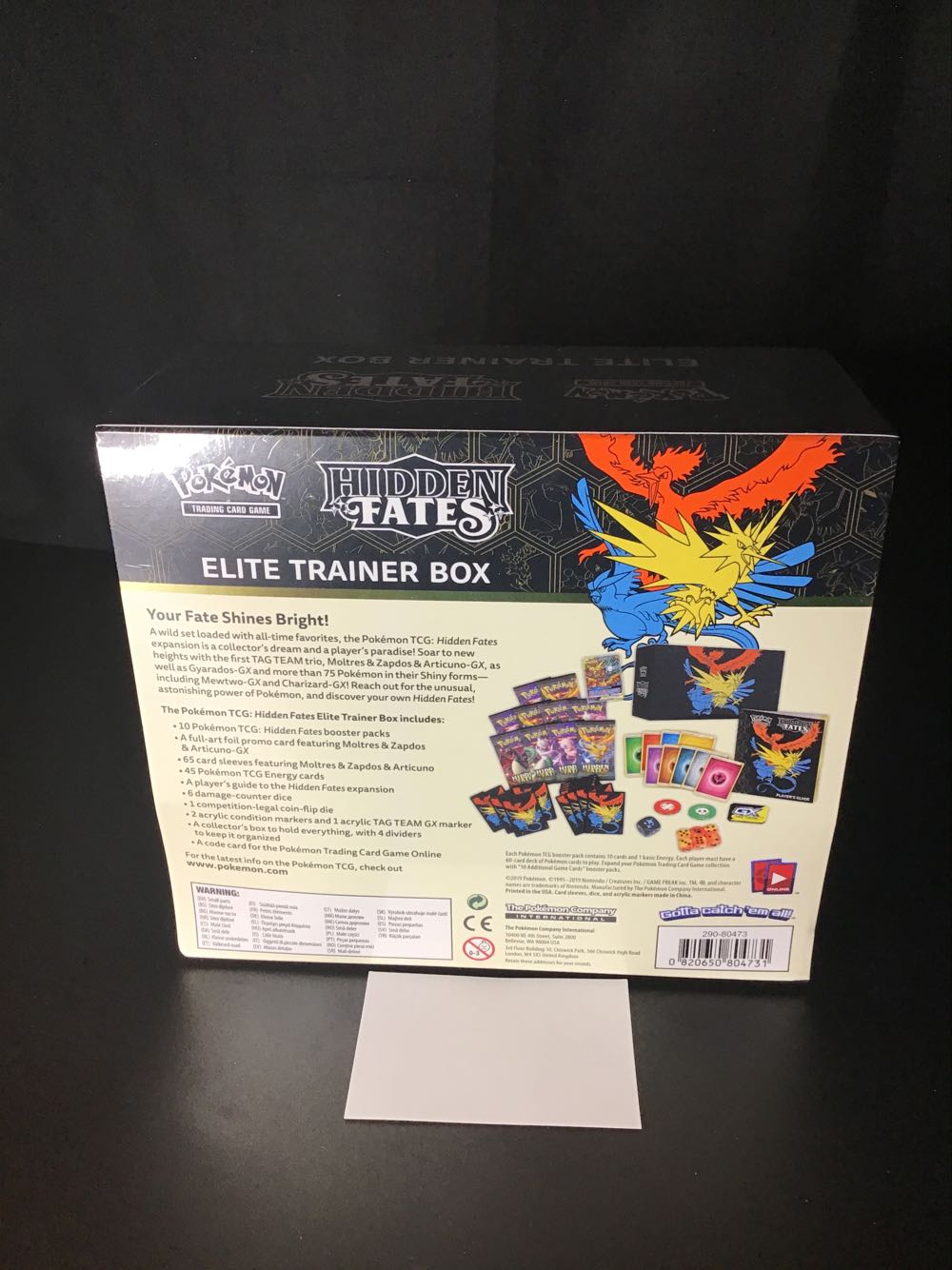 Box Brand New Sealed Pokemon Fates Elite Trainer Box Tcg Pku80473 Elite  board game collectible [Barcode 820650804731] - Main Image 2