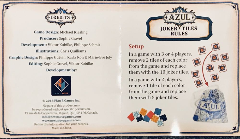Azul: Joker Tiles  (2-4) board game collectible - Main Image 3