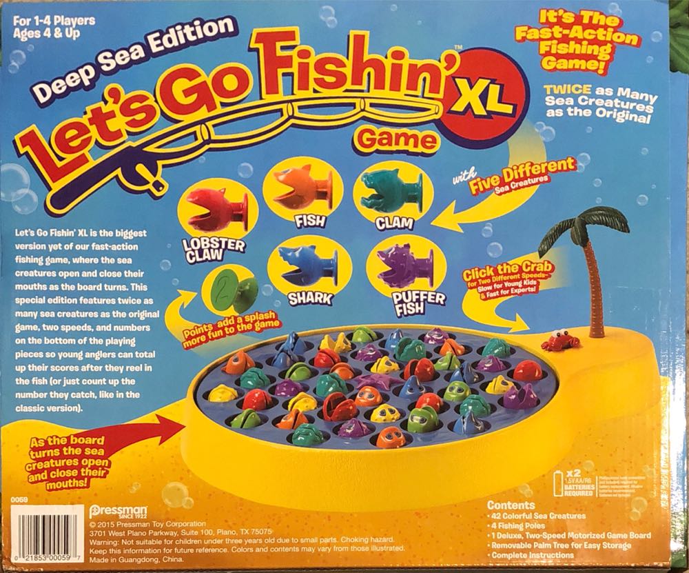 Let’s Go Fishin’ XL  (1-4) board game collectible [Barcode 021853000597] - Main Image 2