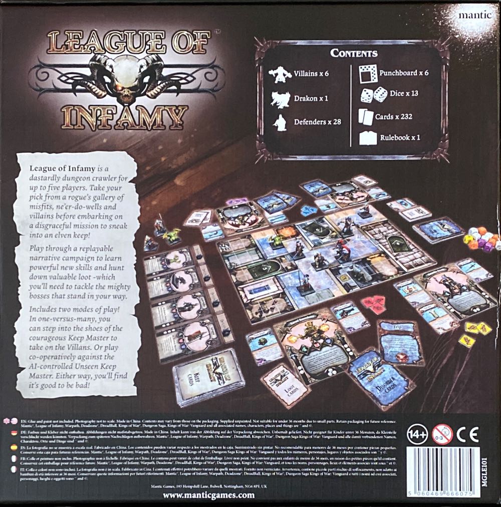 League of Infamy  (1-5) board game collectible [Barcode 5060469666075] - Main Image 2