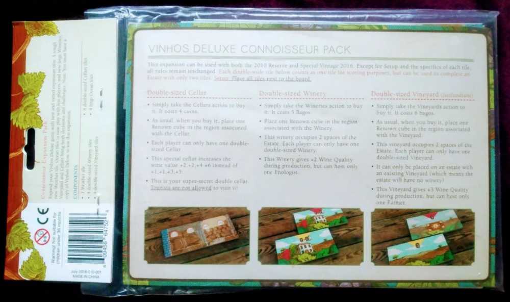 Vinhos: Deluxe Edition - Connoisseur Expansion Pack  (1-4) board game collectible - Main Image 3