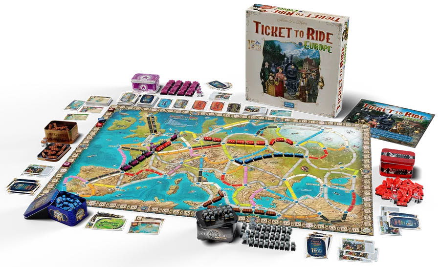 Ticket To Ride Europe: 15th Anniversary  (2-5) board game collectible [Barcode 824968200339] - Main Image 3