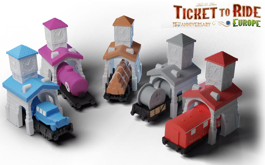 Ticket To Ride Europe: 15th Anniversary  (2-5) board game collectible [Barcode 824968200339] - Main Image 4