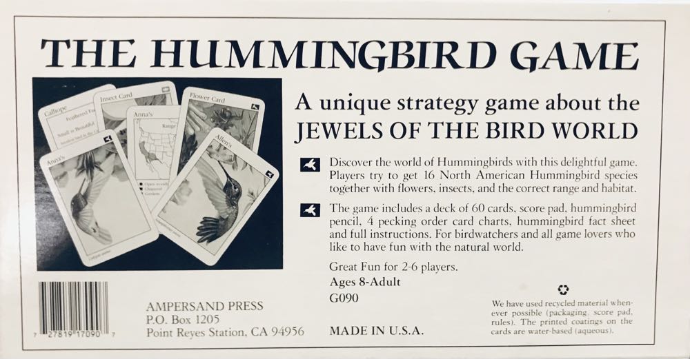 The Hummingbird Game  (2-6) board game collectible [Barcode 727819170907] - Main Image 2