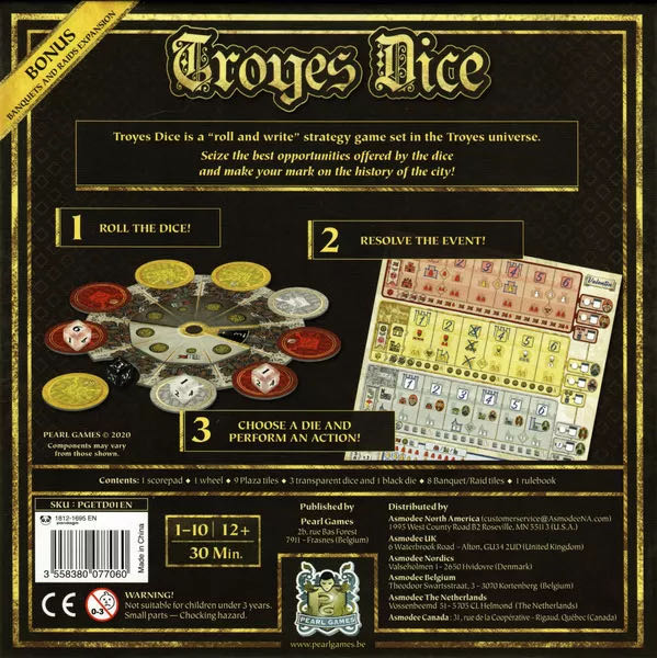 Troyes Dice  (1-10) board game collectible [Barcode 3558380077060] - Main Image 2