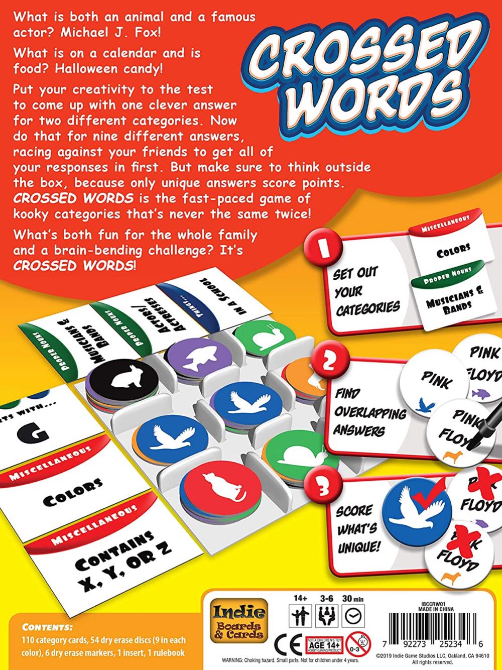 Crossed Words  (3-6 Players) board game collectible [Barcode 792273252346] - Main Image 2