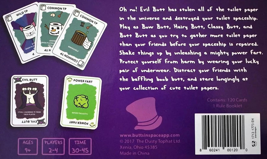 Butts in Space: The Card Game  (2-4) board game collectible [Barcode 860241001200] - Main Image 2