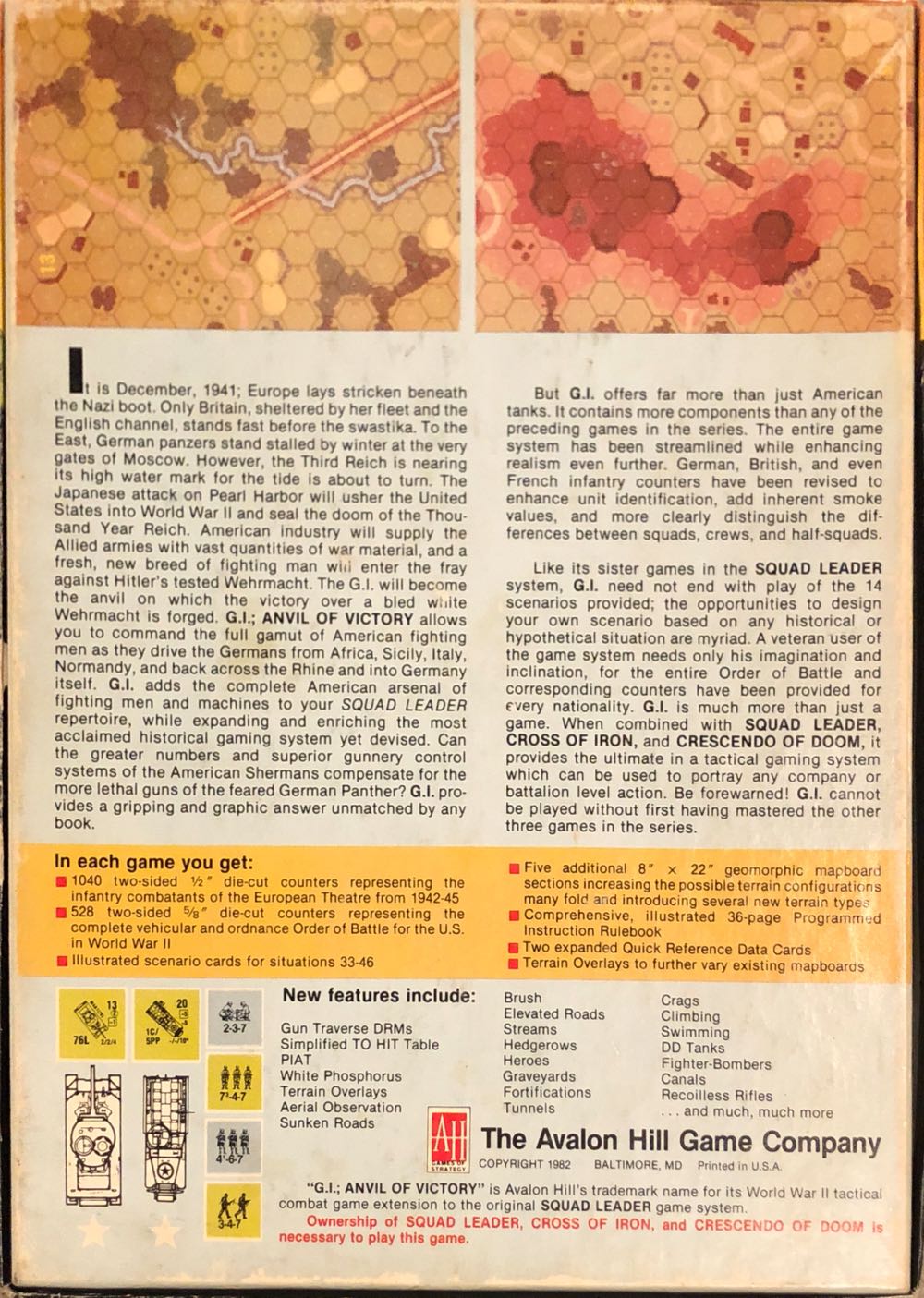 Squad Leader: G.I. Anvil Of Victory  (2) board game collectible - Main Image 2