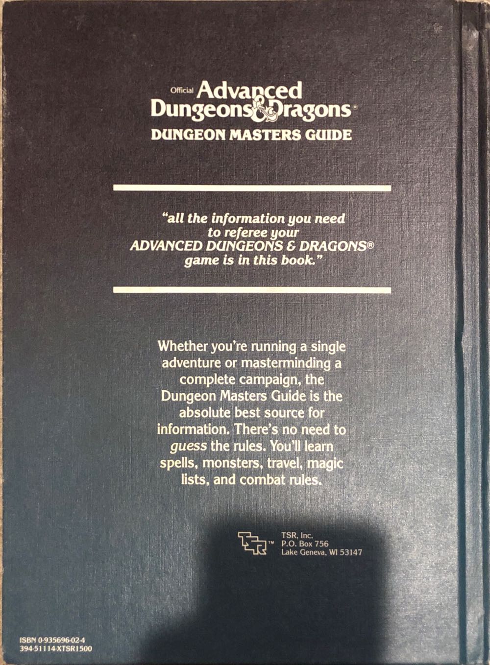 Advanced Dungeons & Dragons Players Handbook (1974)  (1+) board game collectible - Main Image 2