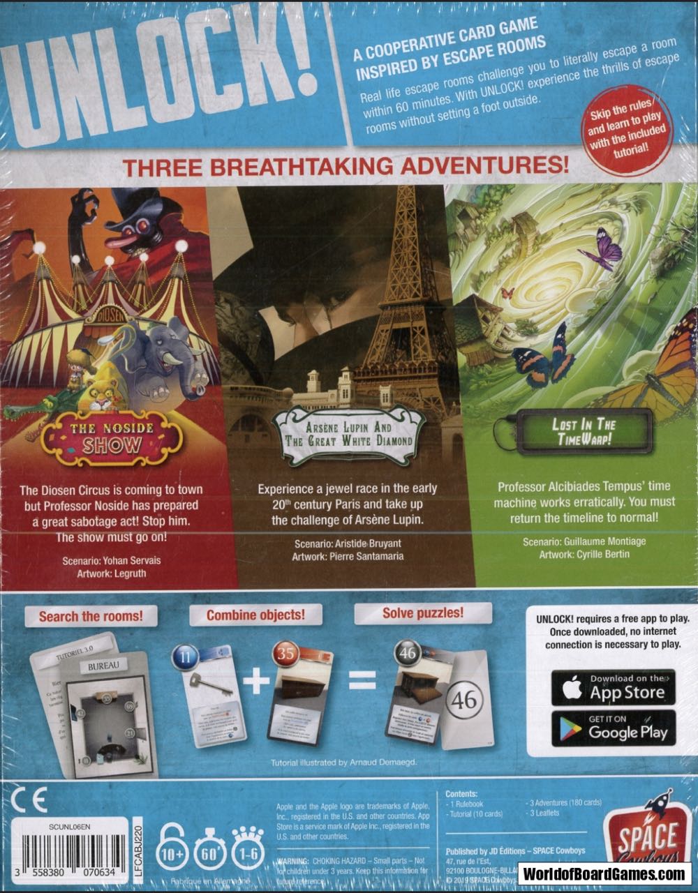 Unlock! Timeless Adventures  (1-6) board game collectible [Barcode 3558380070634] - Main Image 2