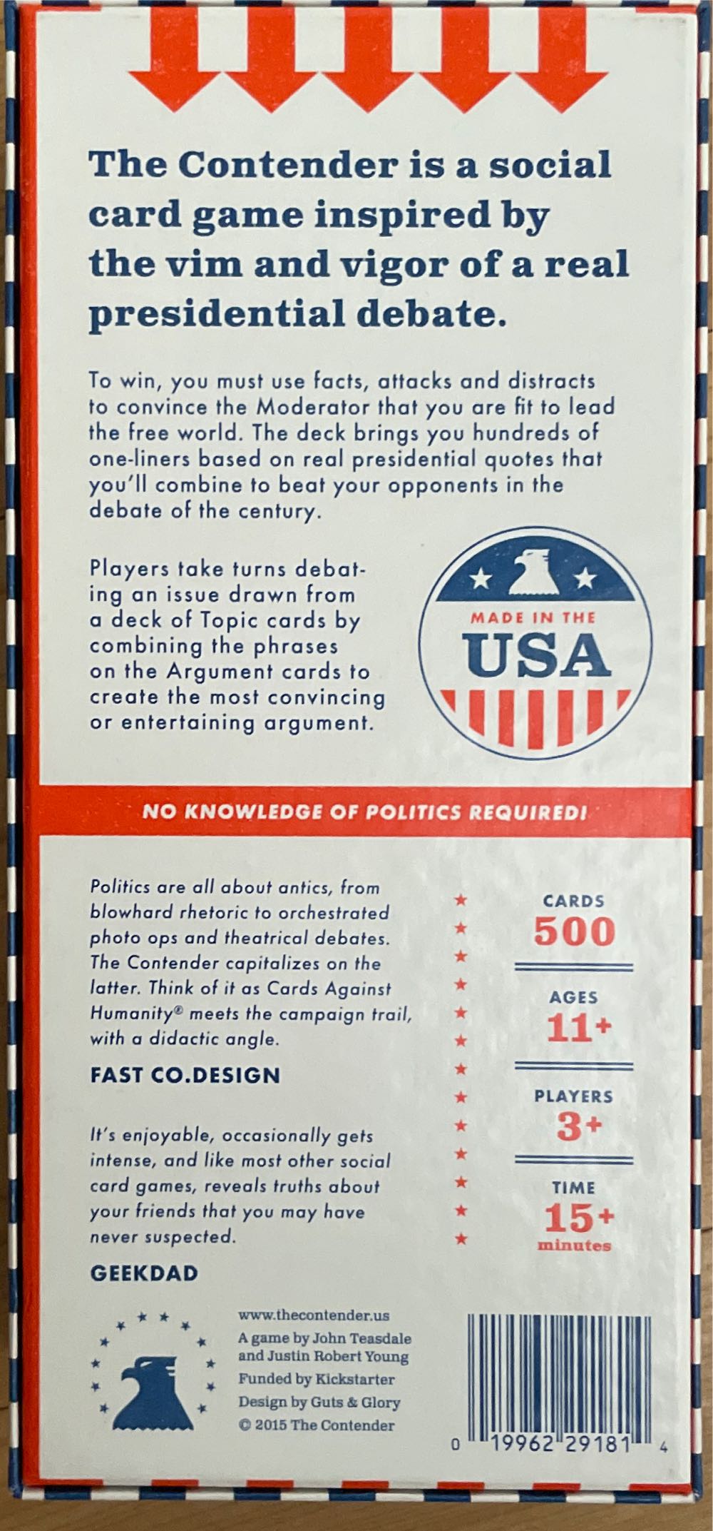 The Contender  board game collectible [Barcode 019962291814] - Main Image 2